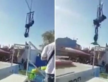 Όταν το παιχνίδι μετατρέπεται σε εφιάλτη! Έσπασε ιμάντας ασφαλείας και αιωρούνταν στο κενό (βίντεο)